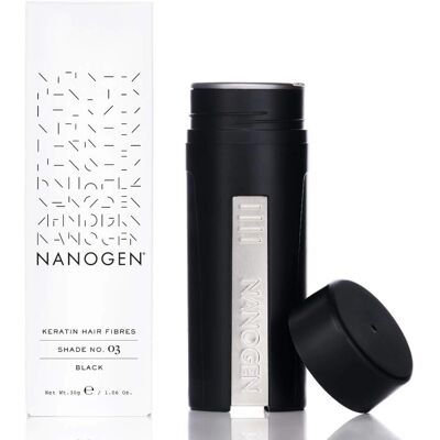 Nanogen Black Hair Fibres - Thickening, Natural, 30g Nanogen Black Hair Fibres - Thickening, Natural, 30g