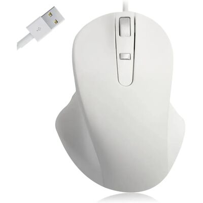 Souris Matias - Plastique PBT - 4 boutons - Filaire - USB-A - Blanc - Publicité Souris Matias - Plastique PBT - 4 boutons - Filaire - USB-A - Blanc - Publicité