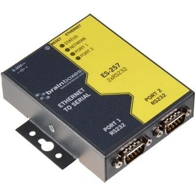 Brainboxes ES-257 Netzwerkkarte - 2 Port RS232 - 100 Mbit/s Brainboxes ES-257 Netzwerkkarte - 2 Port RS232 - 100 Mbit/s