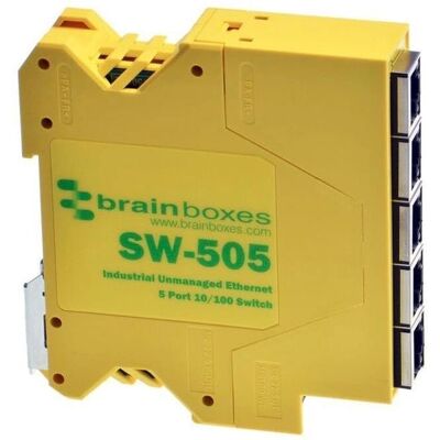 Brainboxes Modell - 5-Port Ethernet Switch - Industriell unverwaltet Brainboxes Modell - 5-Port Ethernet Switch - Industriell unverwaltet