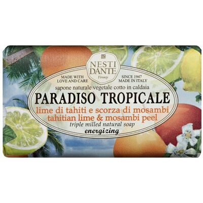 Nesti Dante Paradiso Tropicale Tahitian Lime and Mosambi Peel Soap - Natural, Triple Milled, 250g Nesti Dante Paradiso Tropicale Tahitian Lime and Mosambi Peel Soap - Natural, Triple Milled, 250g