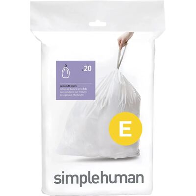 Făra simplehuman E - 20 saci de gunoi, Alb Făra simplehuman E - 20 saci de gunoi, Alb