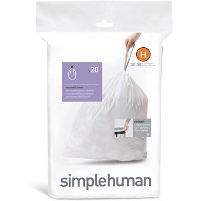 Simplehuman Weiße 30L Müllbeutel - Müllbeutel Simplehuman Weiße 30L Müllbeutel - Müllbeutel
