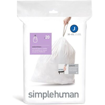 Sáčky na odpadky simplehuman CW0169 - 20 ks, 30-45L, Bílá Sáčky na odpadky simplehuman CW0169 - 20 ks, 30-45L, Bílá