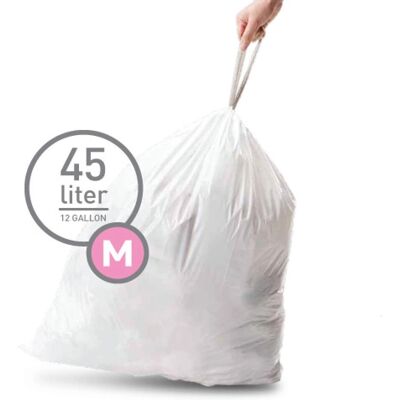 Sacs poubelle blancs simplehuman 45L - Pack de 20 - Publicité Sacs poubelle blancs simplehuman 45L - Pack de 20 - Publicité