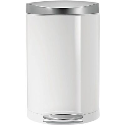 simplehuman CW1867 White Semi Round Pedal Bin 10 L - Pedal Bin simplehuman CW1867 White Semi Round Pedal Bin 10 L - Pedal Bin