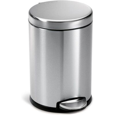simplehuman CW1852CB 4,5L Ronde RVS Pedal Bak - Prullenbak simplehuman CW1852CB 4,5L Ronde RVS Pedal Bak - Prullenbak