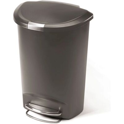 Simplehuman Cubo de Pedal Semicircular 50 L - Gris Simplehuman Cubo de Pedal Semicircular 50 L - Gris