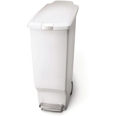 Simplehuman Cubo de Pedal Slim 40 L - Blanco Simplehuman Cubo de Pedal Slim 40 L - Blanco