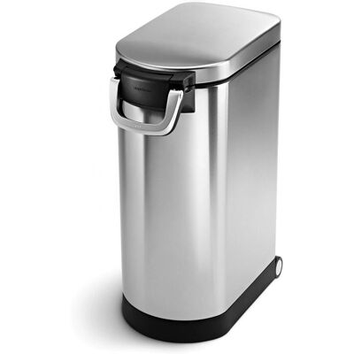 Simplehuman Récipient de stockage pour nourriture pour animaux en acier inoxydable noir Simplehuman Récipient de stockage pour nourriture pour animaux en acier inoxydable noir