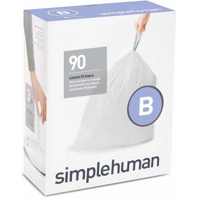 Simplehuman CW0251 Trash Bags - 6L White 90 pcs Simplehuman CW0251 Trash Bags - 6L White 90 pcs