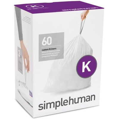 Simplehuman CW0260 Sacchetti busta bianca 45L - Sacchetti Simplehuman CW0260 Sacchetti busta bianca 45L - Sacchetti