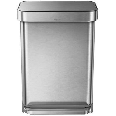 Simplehuman Cestino Pedale Rettangolare con Tasca per Sacchetto 55 L - Acciaio Inossidabile Simplehuman Cestino Pedale Rettangolare con Tasca per Sacchetto 55 L - Acciaio Inossidabile