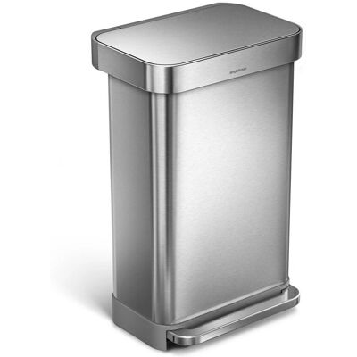Simplehuman Rechteckiger Pedaleimer 45L - Edelstahl Simplehuman Rechteckiger Pedaleimer 45L - Edelstahl