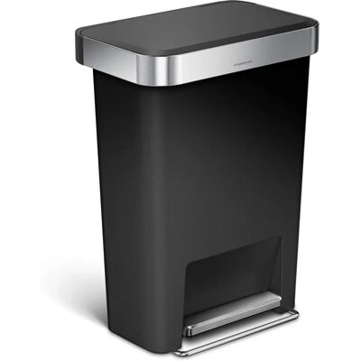 Simplehuman CW1385CB - 45L Rectangular Pedal Bin with Liner Pocket Simplehuman CW1385CB - 45L Rectangular Pedal Bin with Liner Pocket