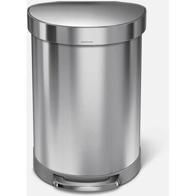 Simplehuman CW2029 - Semi-Round 60L Stainless Steel Trash Can Simplehuman CW2029 - Semi-Round 60L Stainless Steel Trash Can