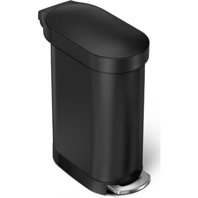 simplehuman CW2098 Cubo de basura - 45L Forma ovalada Acero inoxidable negro simplehuman CW2098 Cubo de basura - 45L Forma ovalada Acero inoxidable negro
