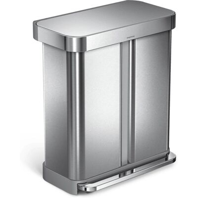 simplehuman CW2116 Trash Can - 58L Rectangular Stainless Steel simplehuman CW2116 Trash Can - 58L Rectangular Stainless Steel