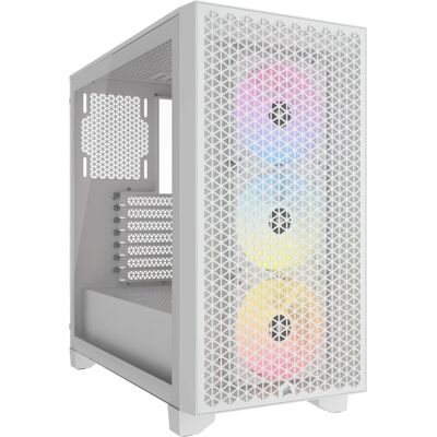 Corsair White Midi Tower PC Case - High Airflow, Tempered Glass Corsair White Midi Tower PC Case - High Airflow, Tempered Glass