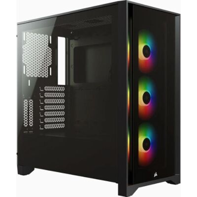 Corsair iCUE 4000X RGB Midi Tower Gehäuse - Schwarz Corsair iCUE 4000X RGB Midi Tower Gehäuse - Schwarz