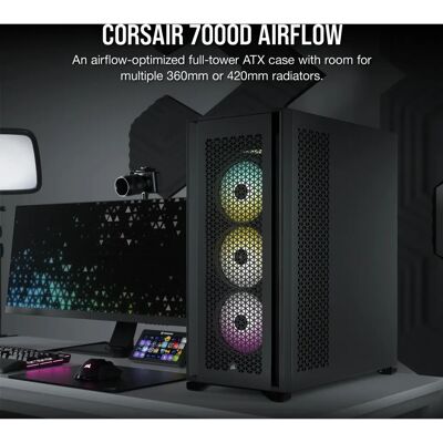 Corsair 7000D Airflow Torre Completa - Negro - Caja para PC Corsair 7000D Airflow Torre Completa - Negro - Caja para PC