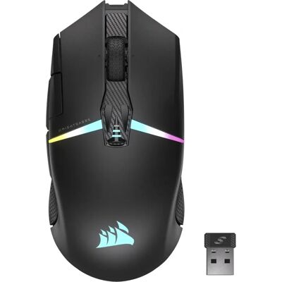 Mouse Wireless RGB Nightsabre di Corsair - Gaming Destra - 26K DPI Mouse Wireless RGB Nightsabre di Corsair - Gaming Destra - 26K DPI