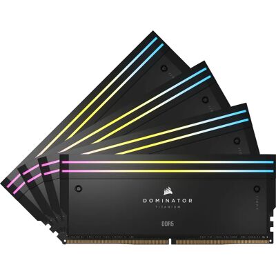 Module Mémoire Corsair Dominator Titanium 64GB DDR5-6000 CL36 - Haute Performance - Publicité Module Mémoire Corsair Dominator Titanium 64GB DDR5-6000 CL36 - Haute Performance - Publicité