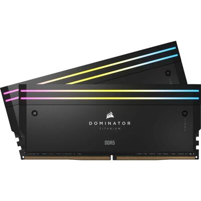 Module mémoire Corsair Dominator Titanium CMP96GX5M2B6400C32 - 96 Go DDR5 6400 MHz - Publicité Module mémoire Corsair Dominator Titanium CMP96GX5M2B6400C32 - 96 Go DDR5 6400 MHz - Publicité