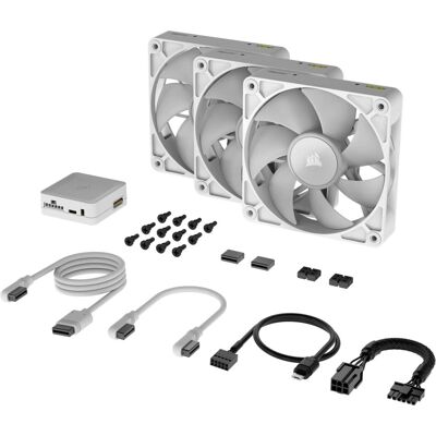 Corsair iCUE LINK RX120 RGB Computer case Fan 12 cm White 3 pc(s) - Computer Gehäuselüfter Corsair iCUE LINK RX120 RGB Computer case Fan 12 cm White 3 pc(s) - Computer Gehäuselüfter