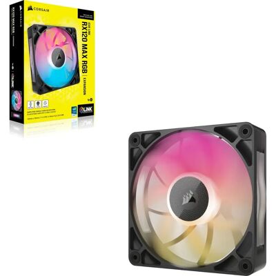 Corsair iCUE LINK RX120 MAX RGB Computer Gehäuselüfter - Schwarz Corsair iCUE LINK RX120 MAX RGB Computer Gehäuselüfter - Schwarz