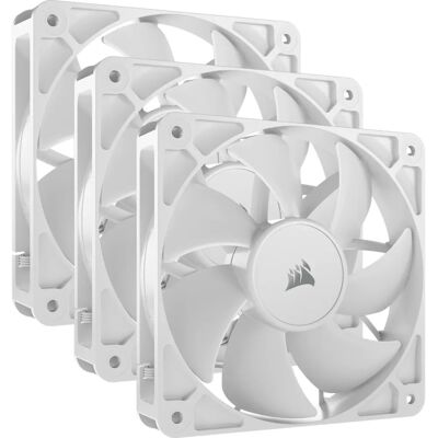 Corsair RS120 Weiße 120mm PWM Computergehäuselüfter 3er Pack Corsair RS120 Weiße 120mm PWM Computergehäuselüfter 3er Pack