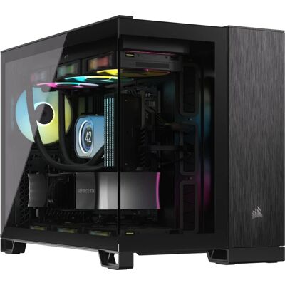 Počítačový skříň Corsair 2500X Micro ATX - Tvrzené sklo, Mesh, Černá Počítačový skříň Corsair 2500X Micro ATX - Tvrzené sklo, Mesh, Černá