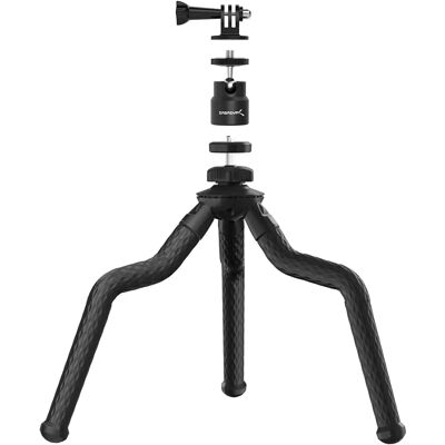 Sabrent TP-FLTP-TBHD Tripod - Rugalmas lábak okostelefonokhoz és akciókamerákhoz Sabrent TP-FLTP-TBHD Tripod - Rugalmas lábak okostelefonokhoz és akciókamerákhoz