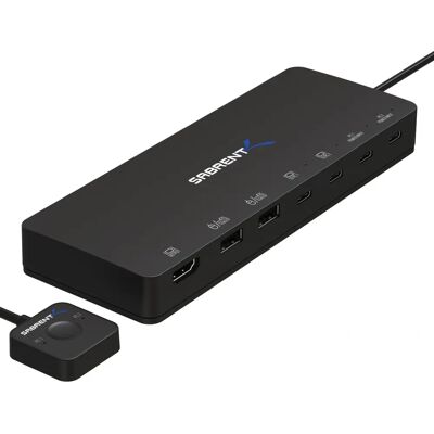 Interrupteur KVM Sabrent USB-KCPD - Noir - Publicité Interrupteur KVM Sabrent USB-KCPD - Noir - Publicité