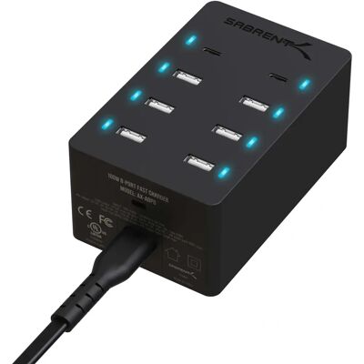 Sabrent - AX-ADPD - 100W - 8-Port - Charger Sabrent - AX-ADPD - 100W - 8-Port - Charger