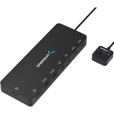 Sabrent Switch - Dual USB-C & USB-A, HDMI, 60W Power - KVM Sabrent Switch - Dual USB-C & USB-A, HDMI, 60W Power - KVM