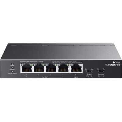 TP-Link - TL-SG1005P-PD - 5-Port - Verkkokytkin TP-Link - TL-SG1005P-PD - 5-Port - Verkkokytkin
