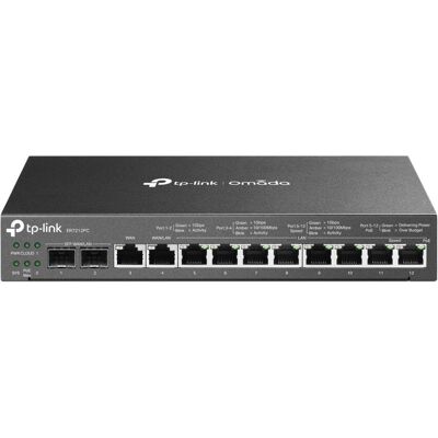 TP-Link Omada ER7212PC kabelrouter - 8 PoE+ LAN, 4 WAN, Svart TP-Link Omada ER7212PC kabelrouter - 8 PoE+ LAN, 4 WAN, Svart