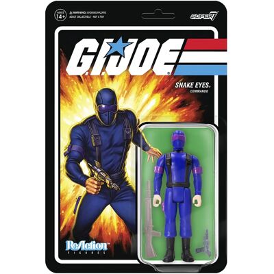 Super7 - Figurines de réaction G.I. Joe Vague 1A - Rah Snake Eyes - Figurine d'action - Publicité Super7 - Figurines de réaction G.I. Joe Vague 1A - Rah Snake Eyes - Figurine d'action - Publicité