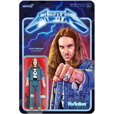 Figurine d'action Cliff Burton Super7 - 10 cm - Licence officielle - Publicité Figurine d'action Cliff Burton Super7 - 10 cm - Licence officielle - Publicité