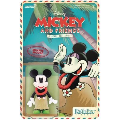 Super7 Disney Reaction Minnie Mouse Hawaii Semester Action Figur Super7 Disney Reaction Minnie Mouse Hawaii Semester Action Figur