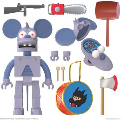 Super7 Los Simpsons ULTIMATES! Ola 1 Robot Itchy - Figura de acción Super7 Los Simpsons ULTIMATES! Ola 1 Robot Itchy - Figura de acción