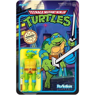 Super7 - Teenage Mutant Ninja Turtles - ReAction Wv 7 - Leonardo (Cartoon) - Action Figure Super7 - Teenage Mutant Ninja Turtles - ReAction Wv 7 - Leonardo (Cartoon) - Action Figure