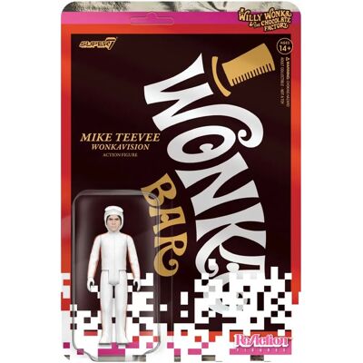 Super7 - Willy Wonka & la chocolaterie - Reaction Wv3 - Mike Teevee (Costume blanc) - Figurine d'action - Publicité Super7 - Willy Wonka & la chocolaterie - Reaction Wv3 - Mike Teevee (Costume blanc) - Figurine d'action - Publicité