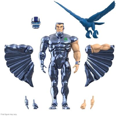 Super7 SilverHawks Steelwill Actionfigur - 7 Zoll Vac Metal Super7 SilverHawks Steelwill Actionfigur - 7 Zoll Vac Metal