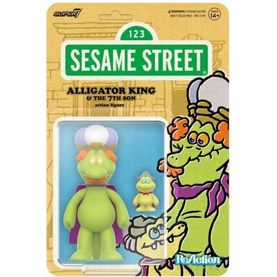 Super7 Sesame Street Alligator King & 7th Son Action Figure - 10cm Super7 Sesame Street Alligator King & 7th Son Action Figure - 10cm
