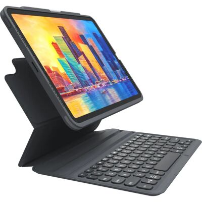 ZAGG Pro Keys - Bluetooth Tastatur & Foliokoffer - Deutsch - Schwarz/Grau - iPad Air 10,9" ZAGG Pro Keys - Bluetooth Tastatur & Foliokoffer - Deutsch - Schwarz/Grau - iPad Air 10,9"