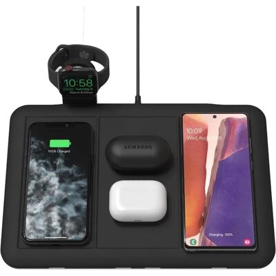 Mophie Tapis de Charge Sans Fil 4-en-1 - Chargeur pour Quatre Appareils avec Support Apple Watch Mophie Tapis de Charge Sans Fil 4-en-1 - Chargeur pour Quatre Appareils avec Support Apple Watch