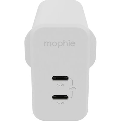Mophie - Wall Charger 67W GaN USB-C UK - 2x USB-C - Wall Charger Mophie - Wall Charger 67W GaN USB-C UK - 2x USB-C - Wall Charger