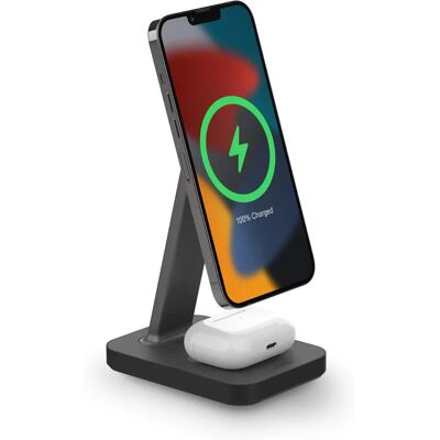 Mophie - Snap+ 15W - Stand & Pad - Qi-Enabled Mophie - Snap+ 15W - Stand & Pad - Qi-Enabled